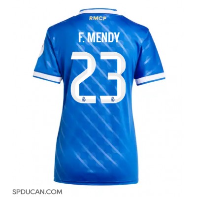 Zenski Nogometni Dres Real Madrid Ferland Mendy #23 Rezervni 2025-26 Kratak Rukav Zenski Nogometni Dres Real Madrid Ferland Mendy #23 Rezervni 2025-26 Kratak Rukav